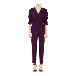 Amanda Uprichard The Annika Jumpsuit elegant burgundy NWOT